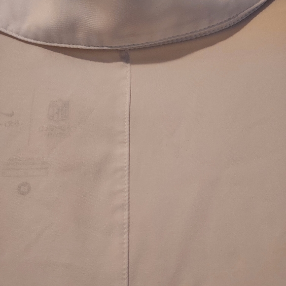 Nike DRI-FIT Raiders Polo Shirt Mens M White Gray Black Stripe Logo NFL On Field - Picture 10 of 13